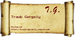 Traub Gergely névjegykártya